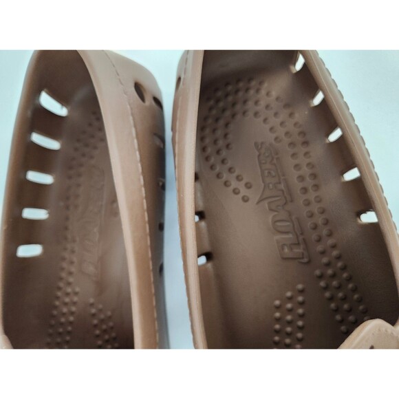 Floafers Mens Size 10 Country Club Driver Moc Water Boat Loafer Brown Shoes - Picture 4 of 8